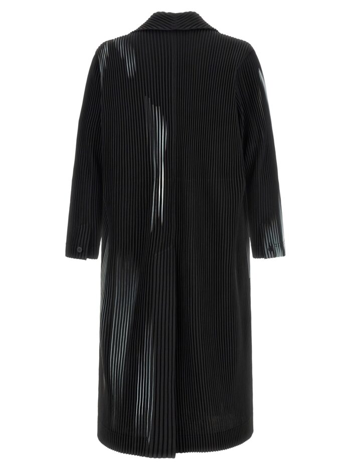 HOMME PLISSE' ISSEY MIYAKE Black 'In The Shadow' Coat