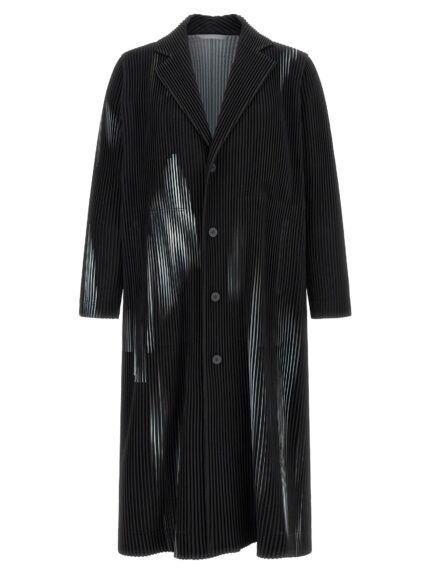 HOMME PLISSE' ISSEY MIYAKE Black 'In The Shadow' Coat
