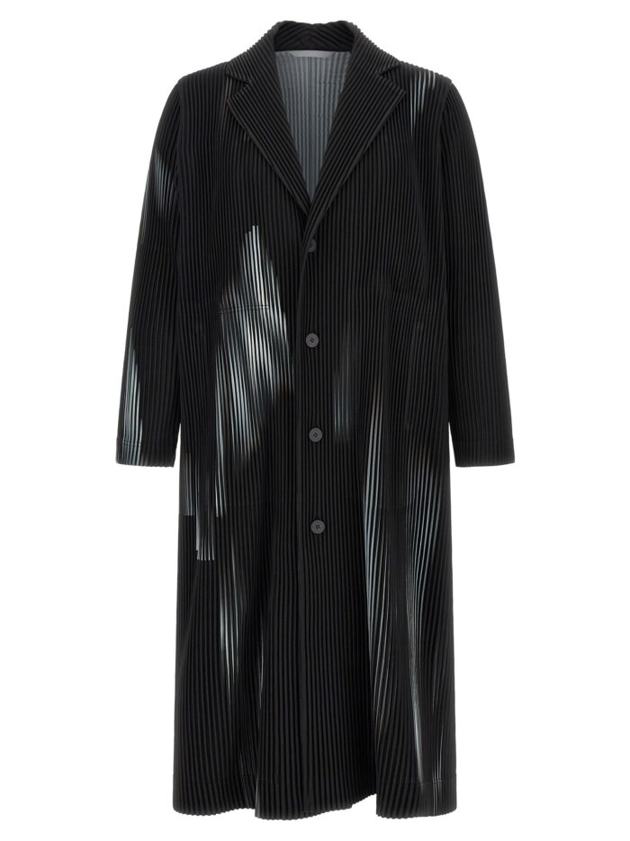 HOMME PLISSE' ISSEY MIYAKE Black 'In The Shadow' Coat
