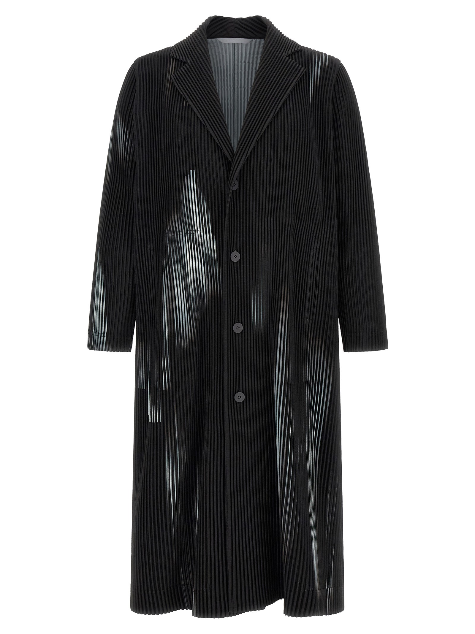 HOMME PLISSE' ISSEY MIYAKE Black 'In The Shadow' Coat