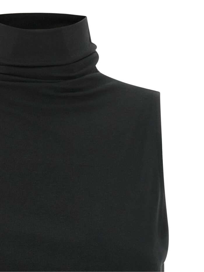 VINCE Black Jersey Turtleneck Sweater