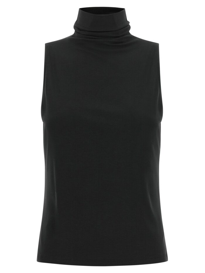 VINCE Black Jersey Turtleneck Sweater