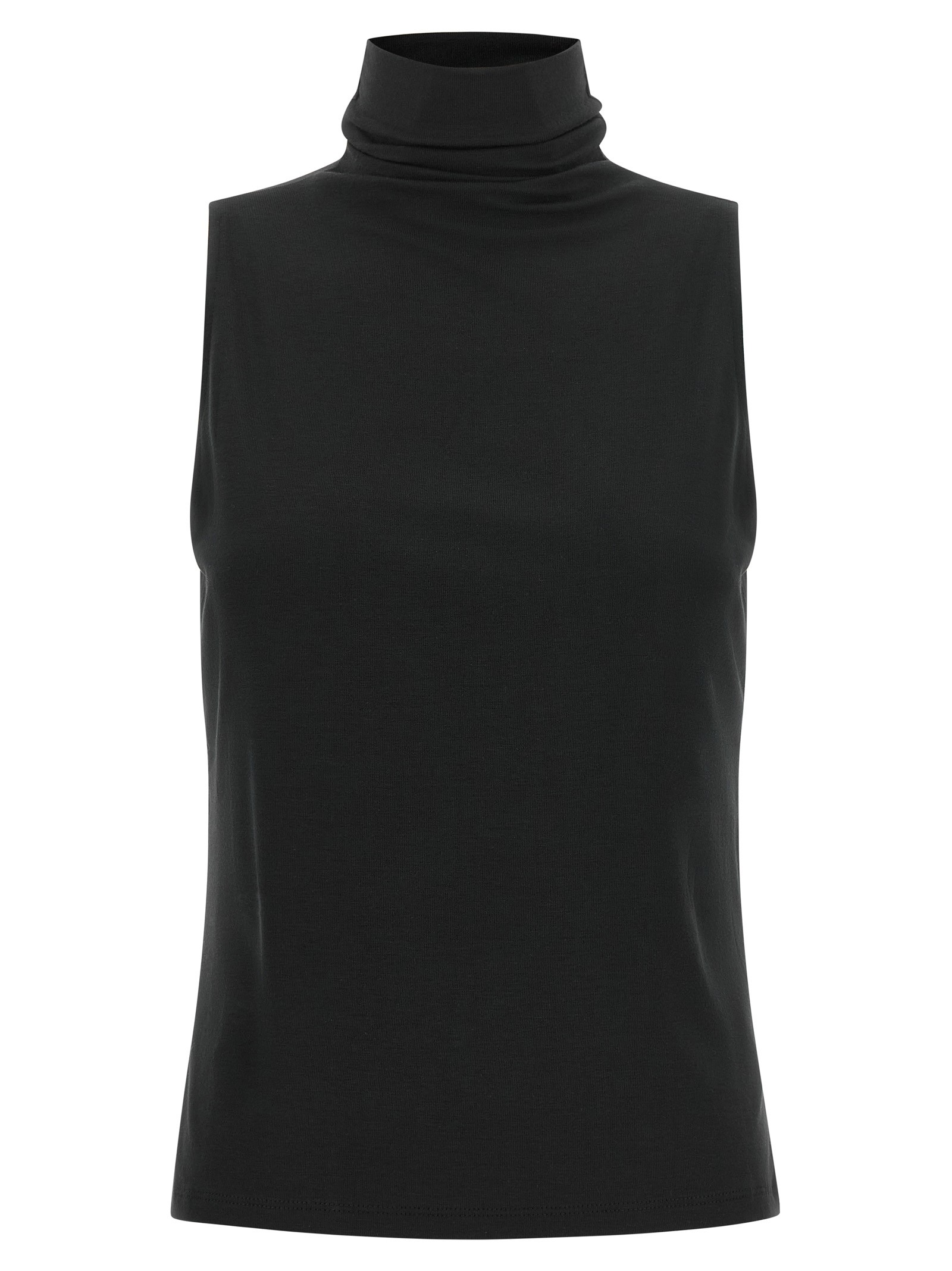VINCE Black Jersey Turtleneck Sweater