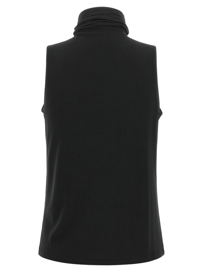 VINCE Black Jersey Turtleneck Sweater