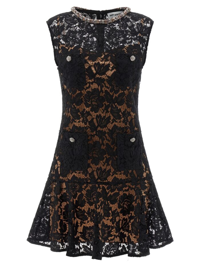 self portrait 'black lace crystal' dress SELF PORTRAIT 'Black Lace Crystal' Dress