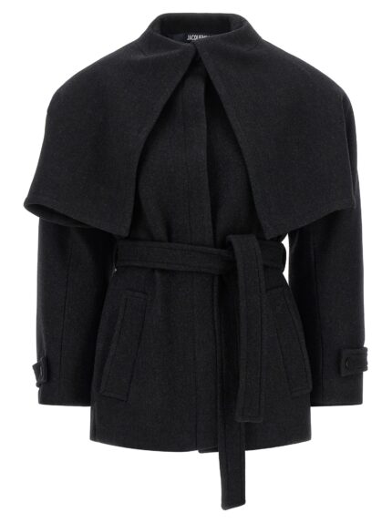 JACQUEMUS Black 'Le Caban Boléro' Coat