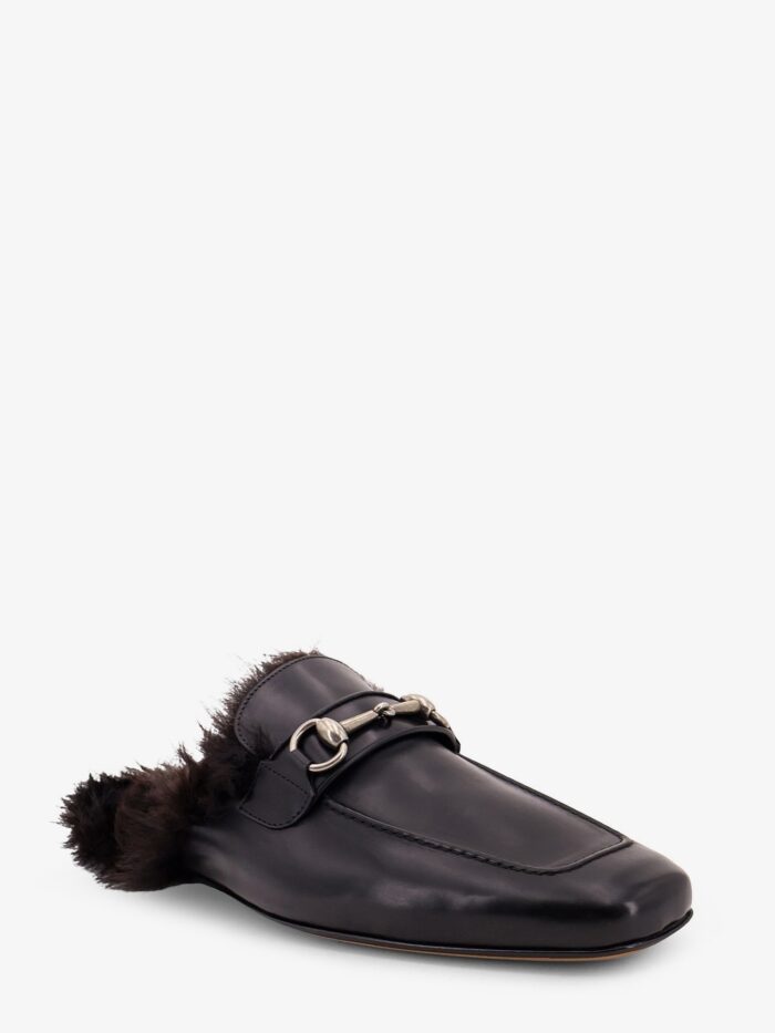 Gucci Black Leather Slipper With Horsebit