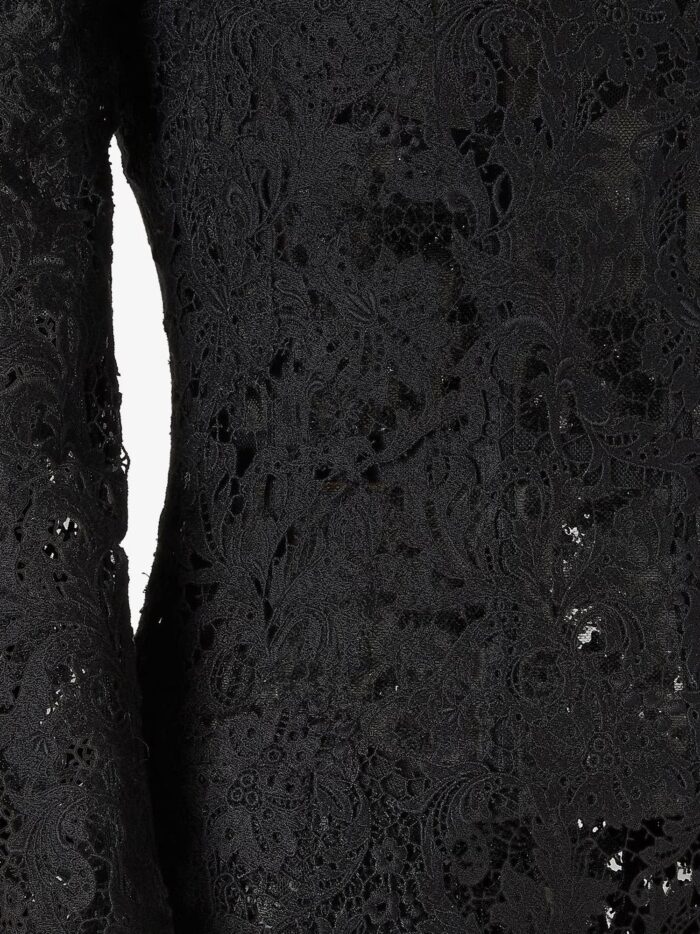 Fendi Black Macramé Lace Dress