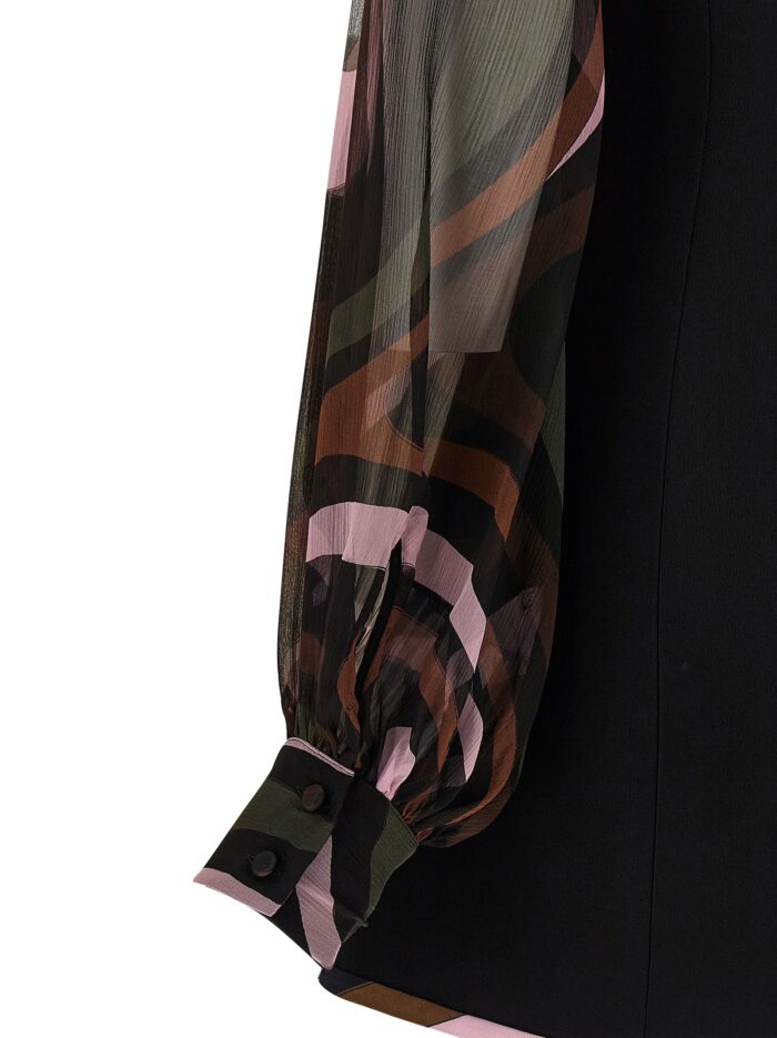 EMILIO PUCCI Black 'Marmo' Cady Dress
