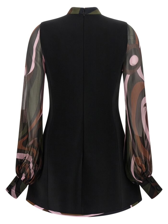 EMILIO PUCCI Black 'Marmo' Cady Dress