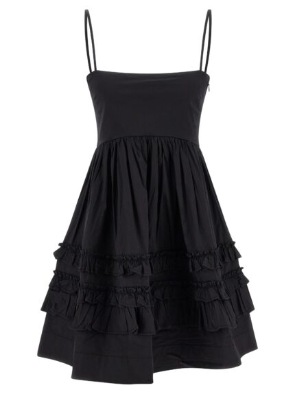 GANNI 'Black Mini Frill' Dress