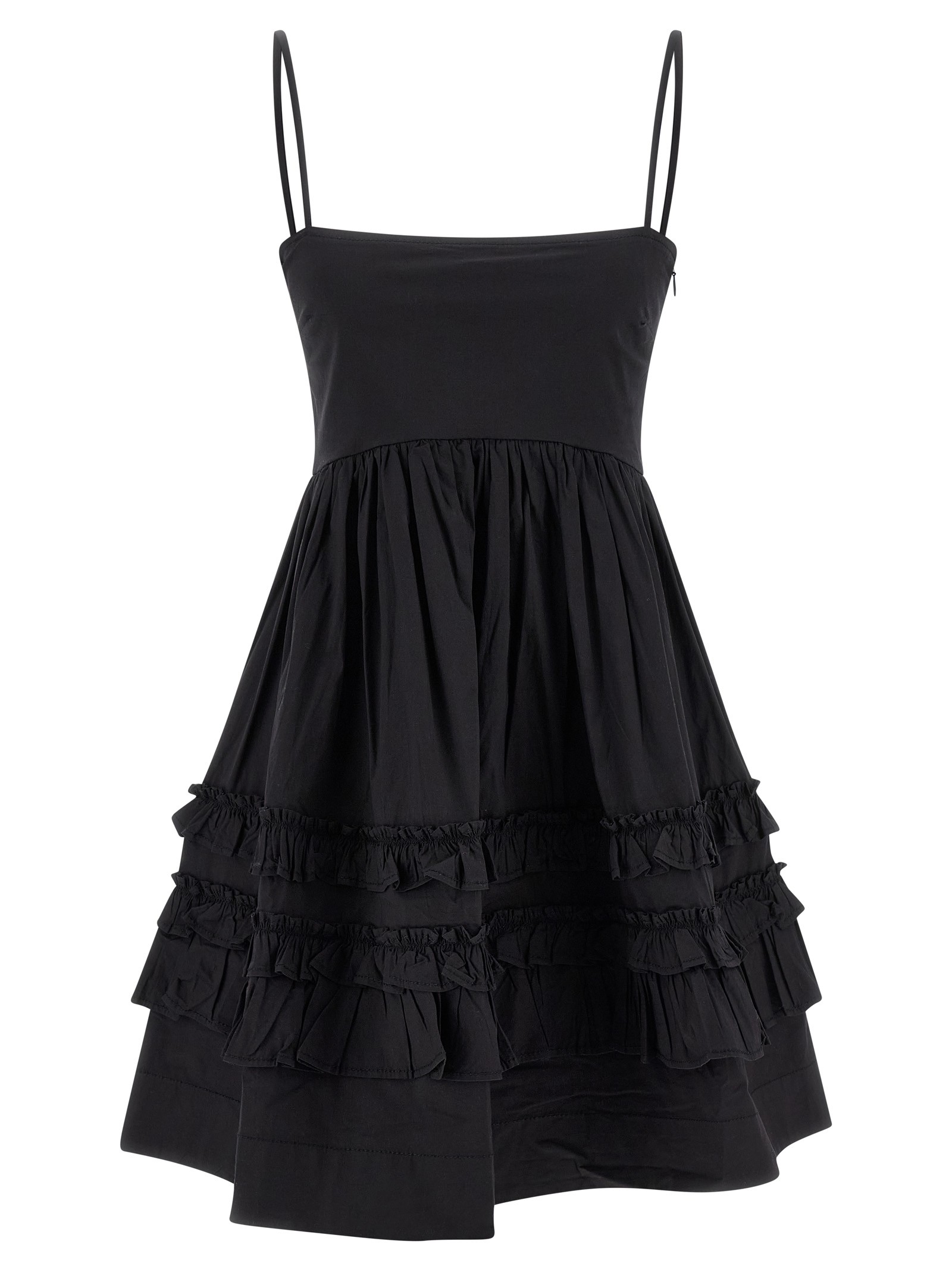 GANNI 'Black Mini Frill' Dress