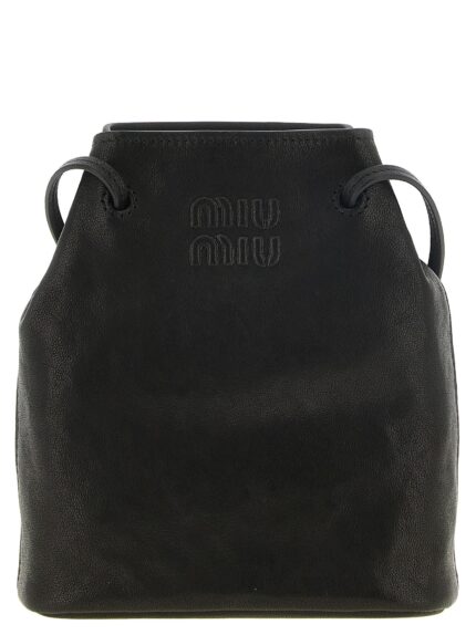 Miu Miu Black Mini Nappa Leather Crossbody Bag