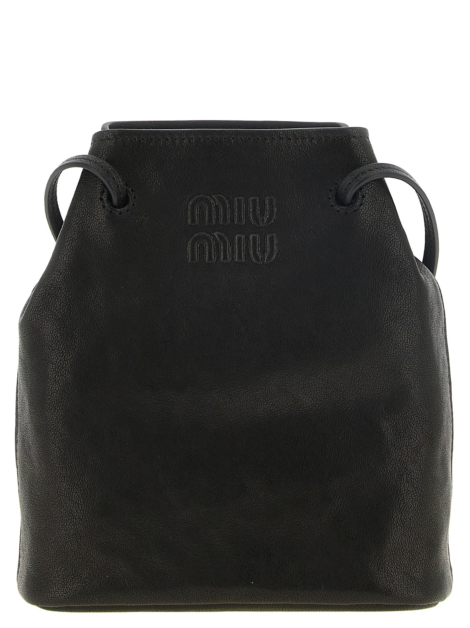 Miu Miu Black Mini Nappa Leather Crossbody Bag