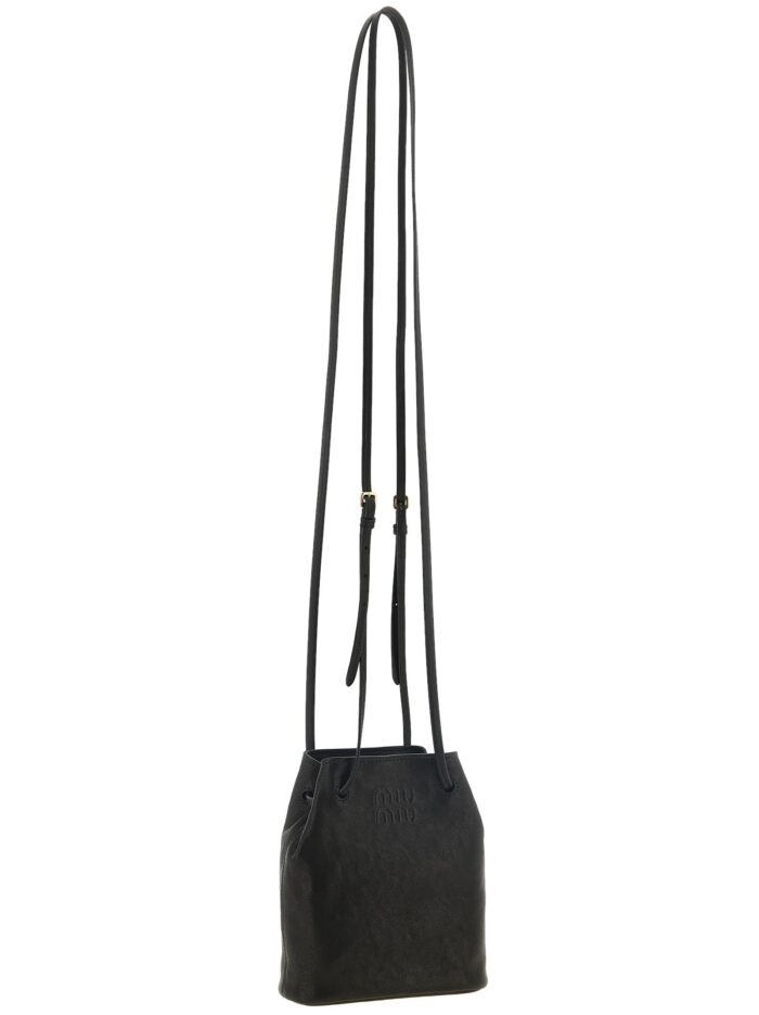 Miu Miu Black Mini Nappa Leather Crossbody Bag