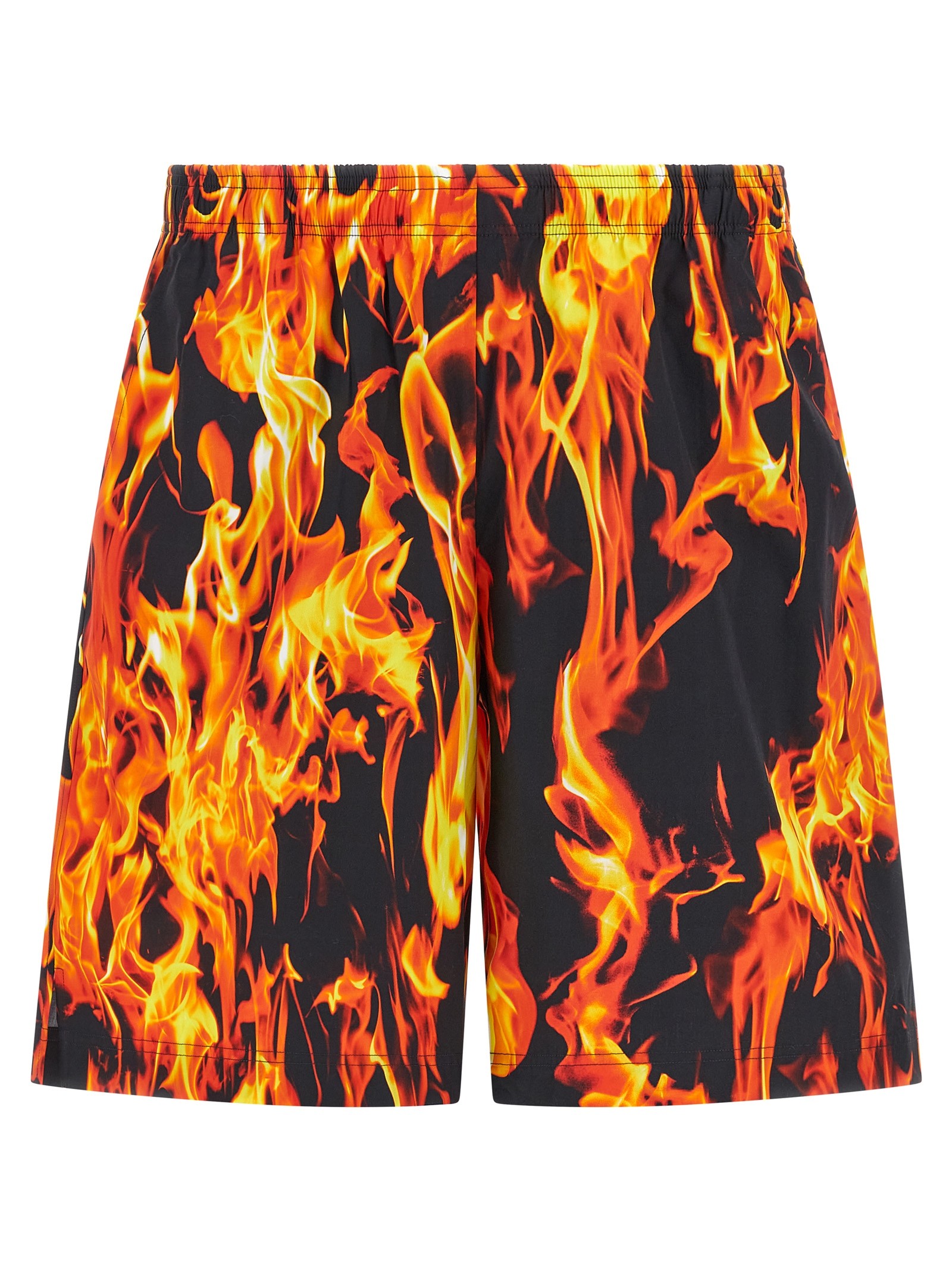 VETEMENTS 'Black & Orange Fire' Bermuda Shorts