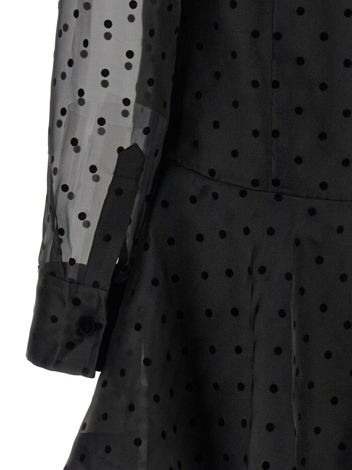GANNI 'Black Organza Circle Collar' Dress