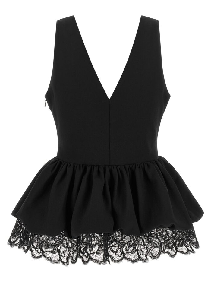 ROTATE BIRGER CHRISTENSEN Black Peplum Top
