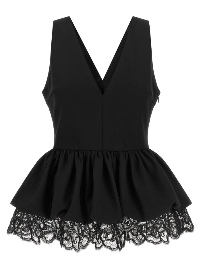 ROTATE BIRGER CHRISTENSEN Black Peplum Top