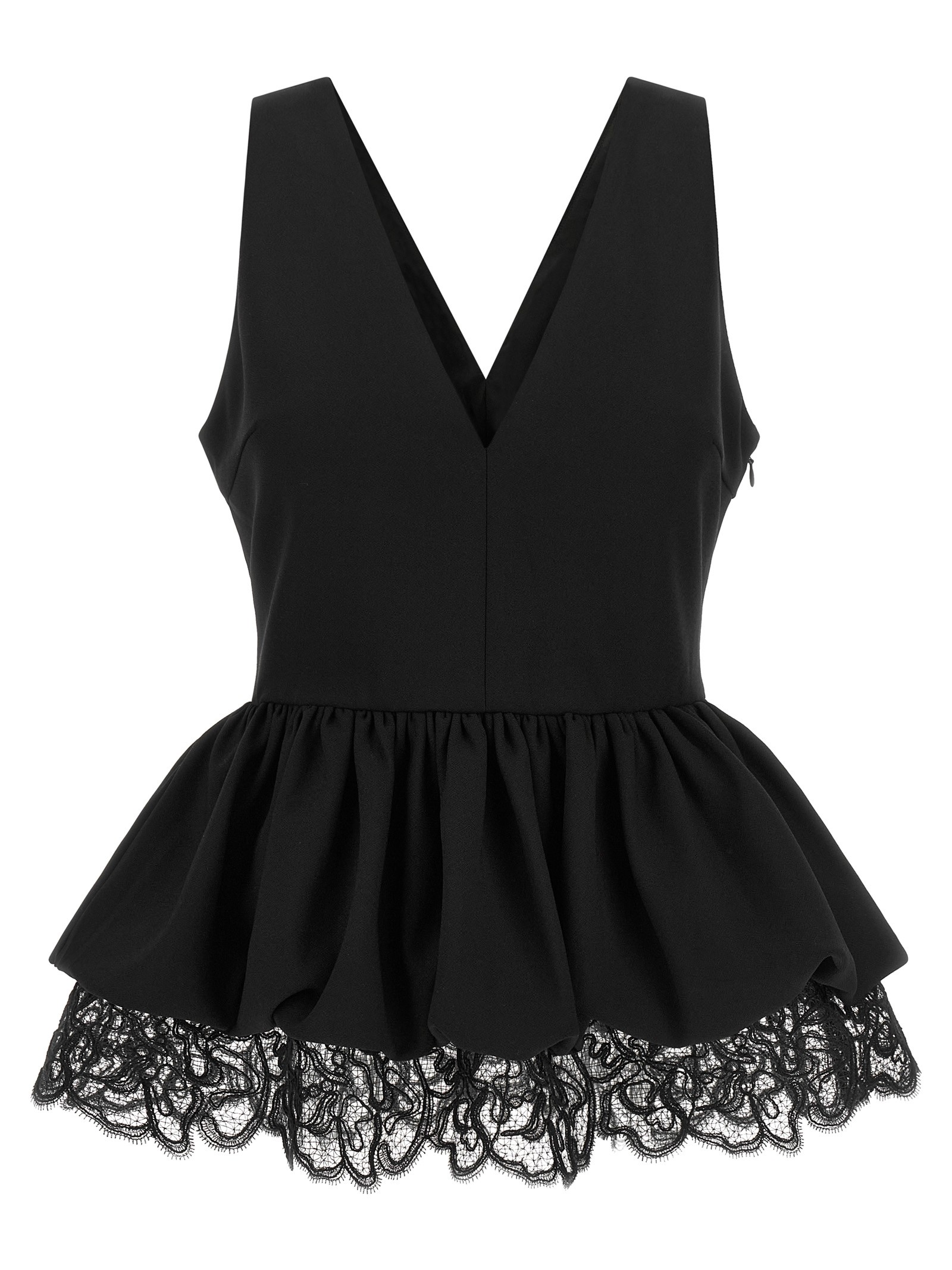 ROTATE BIRGER CHRISTENSEN Black Peplum Top