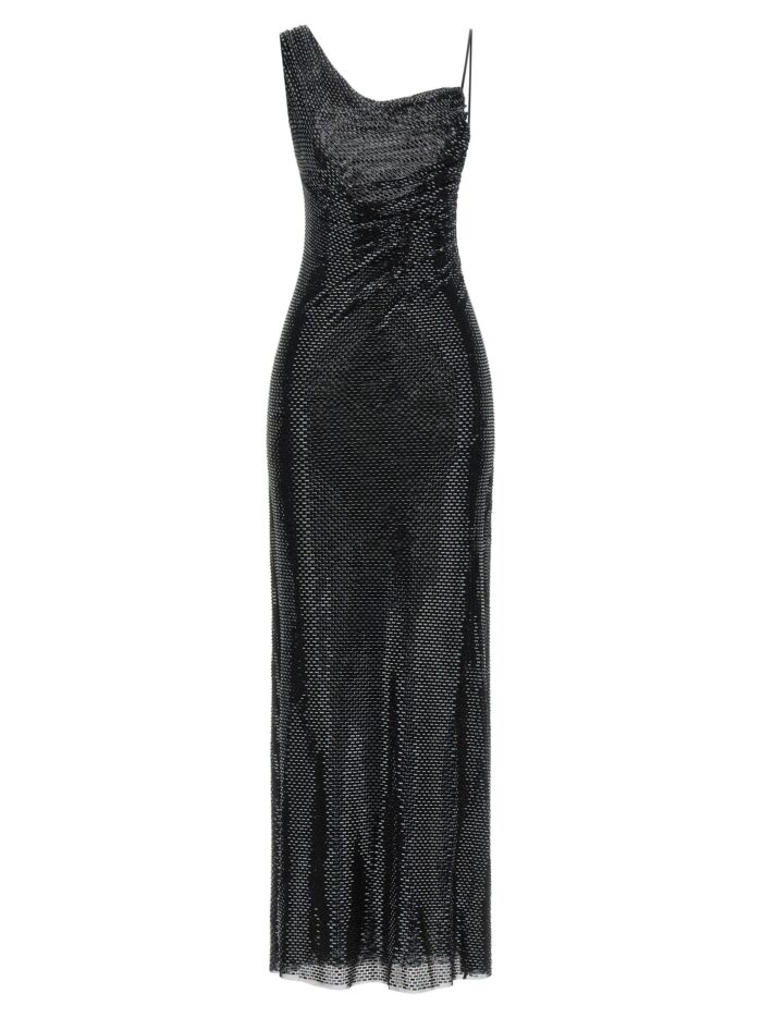 self portrait 'black rhinestone draped maxi' dress SELF PORTRAIT 'Black Rhinestone Draped Maxi' Dress