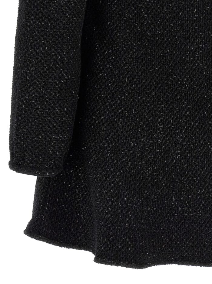 SELF PORTRAIT 'Black Sequin Knit Mini' Dress