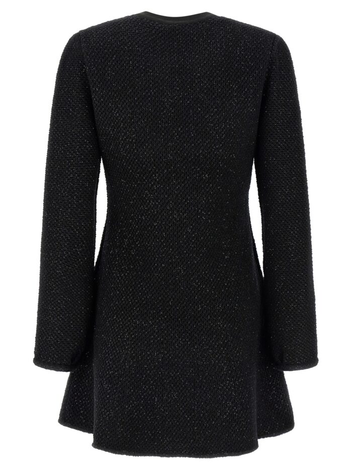 SELF PORTRAIT 'Black Sequin Knit Mini' Dress