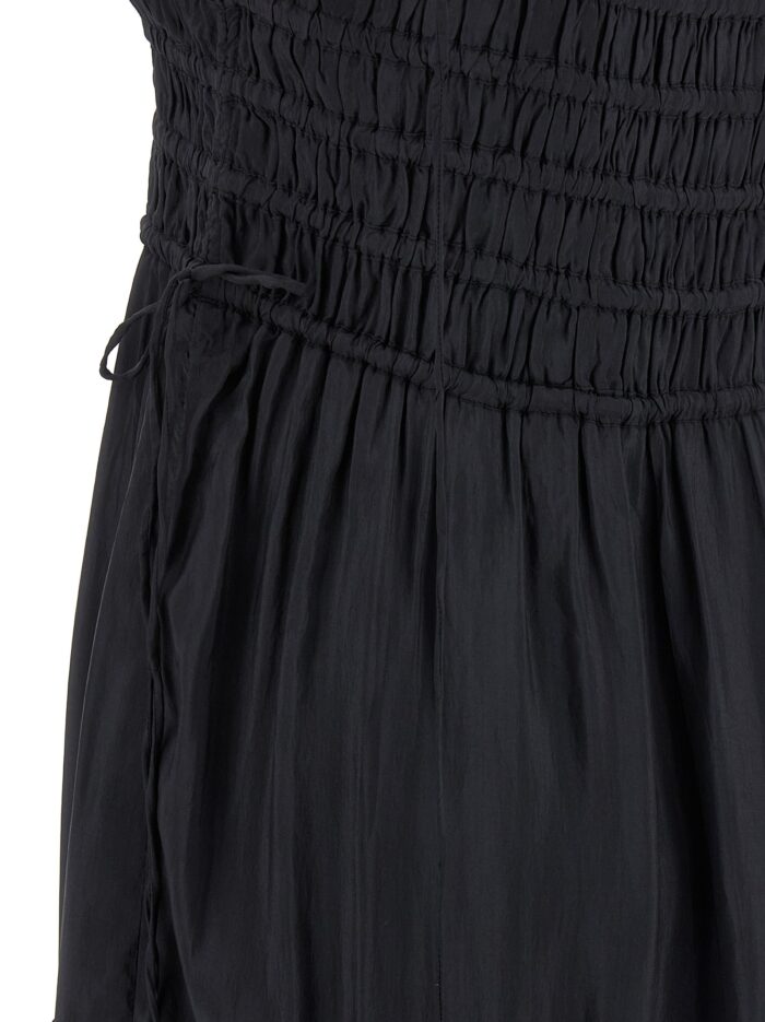 GANNI 'Black Smock Tie' Dress