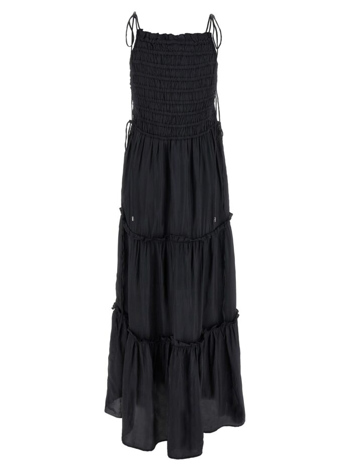 GANNI 'Black Smock Tie' Dress