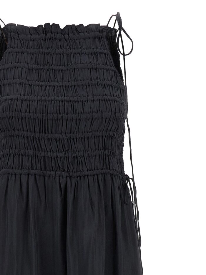 GANNI 'Black Smock Tie' Dress