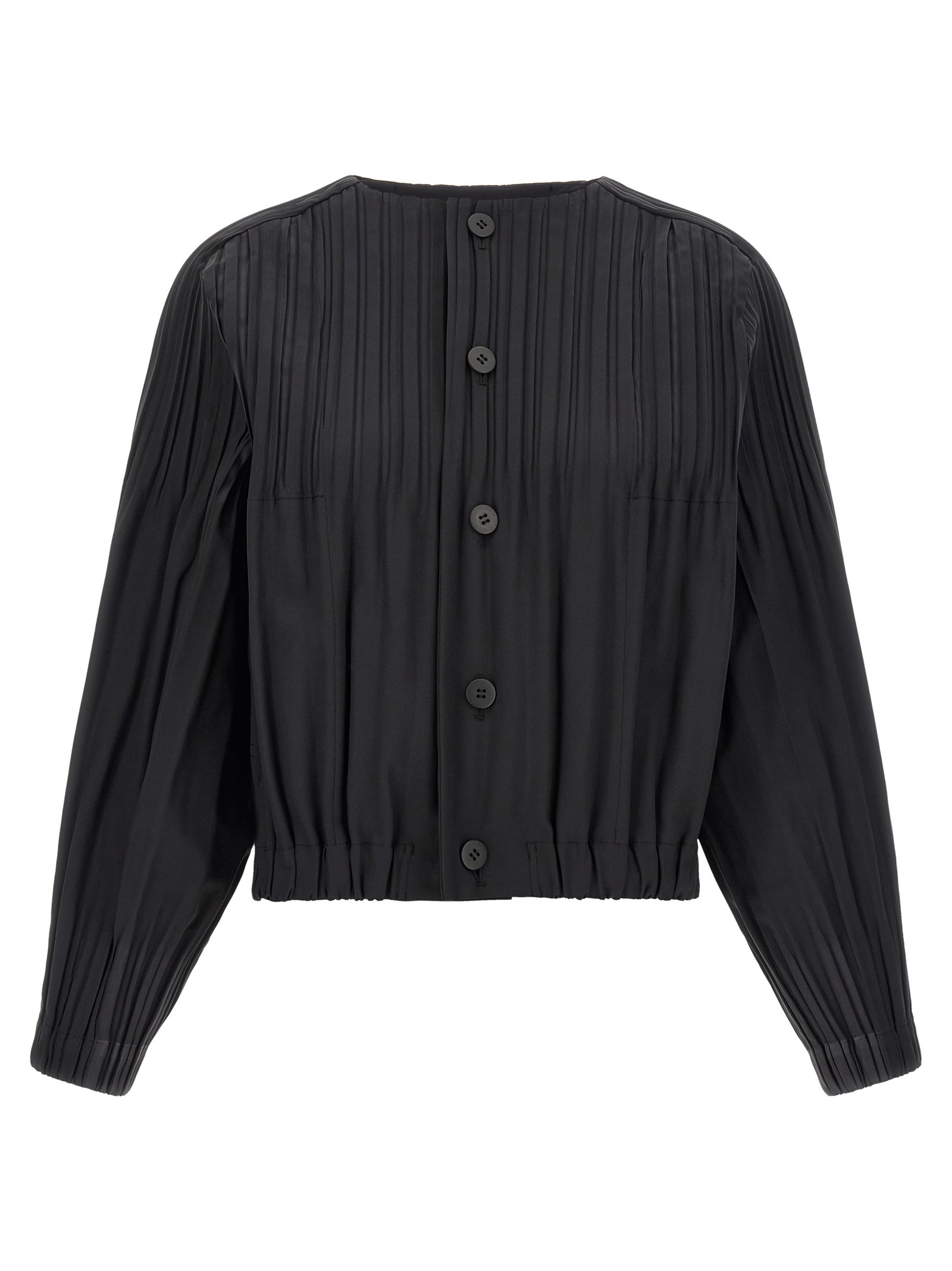 PLEATS PLEASE ISSEY MIYAKE Black 'Smooth Coat' Coat