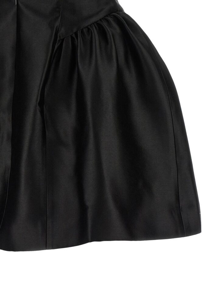 SELF PORTRAIT 'Black Taffetà Collared Mini' Dress