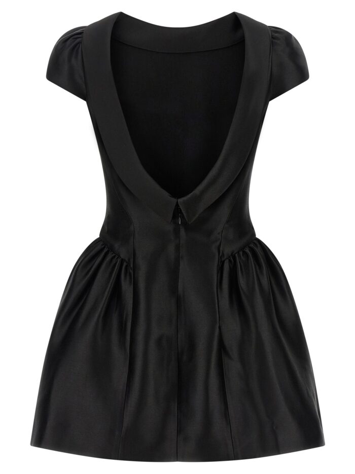 SELF PORTRAIT 'Black Taffetà Collared Mini' Dress