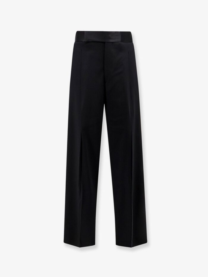 giorgio armani black tailored wool trousers Giorgio Armani Black Tailored Wool Trousers