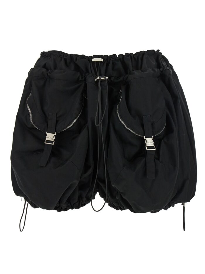 the attico black utility shorts The Attico Black Utility Shorts