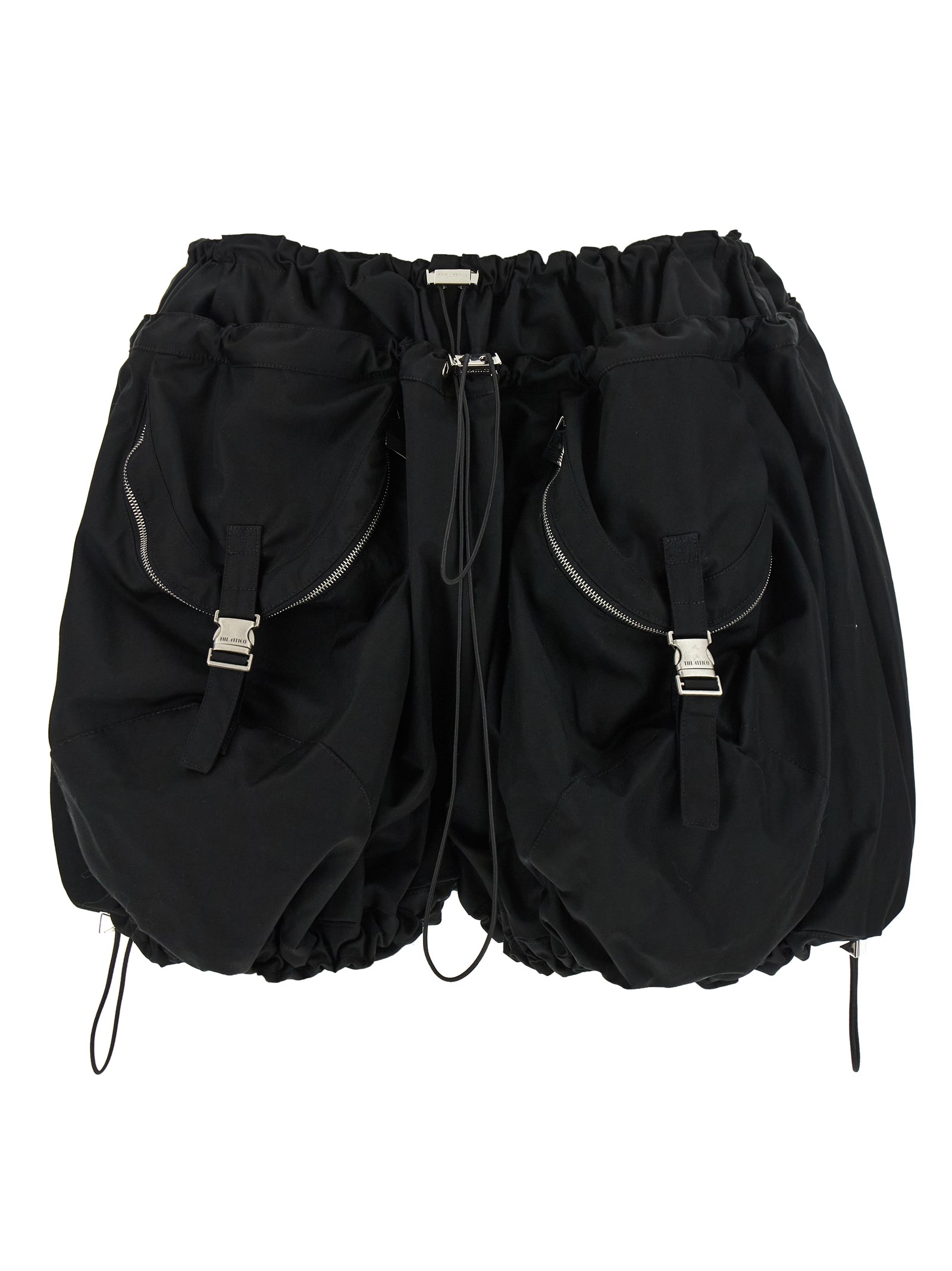 The Attico Black Utility Shorts