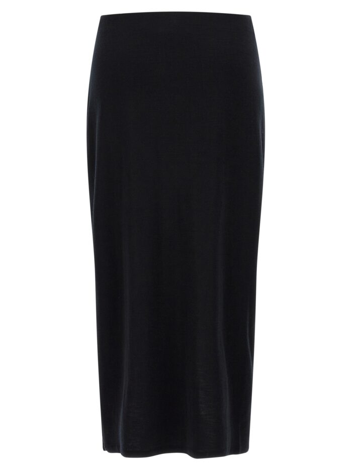 VINCE Black Waist Draped Skirt