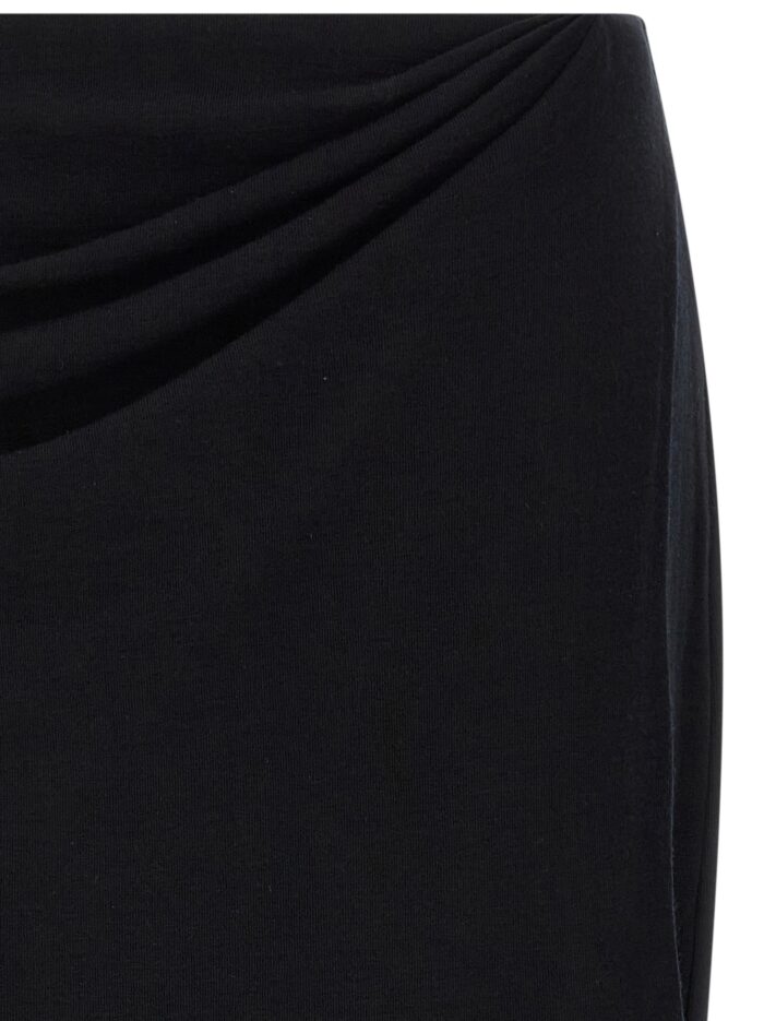 VINCE Black Waist Draped Skirt