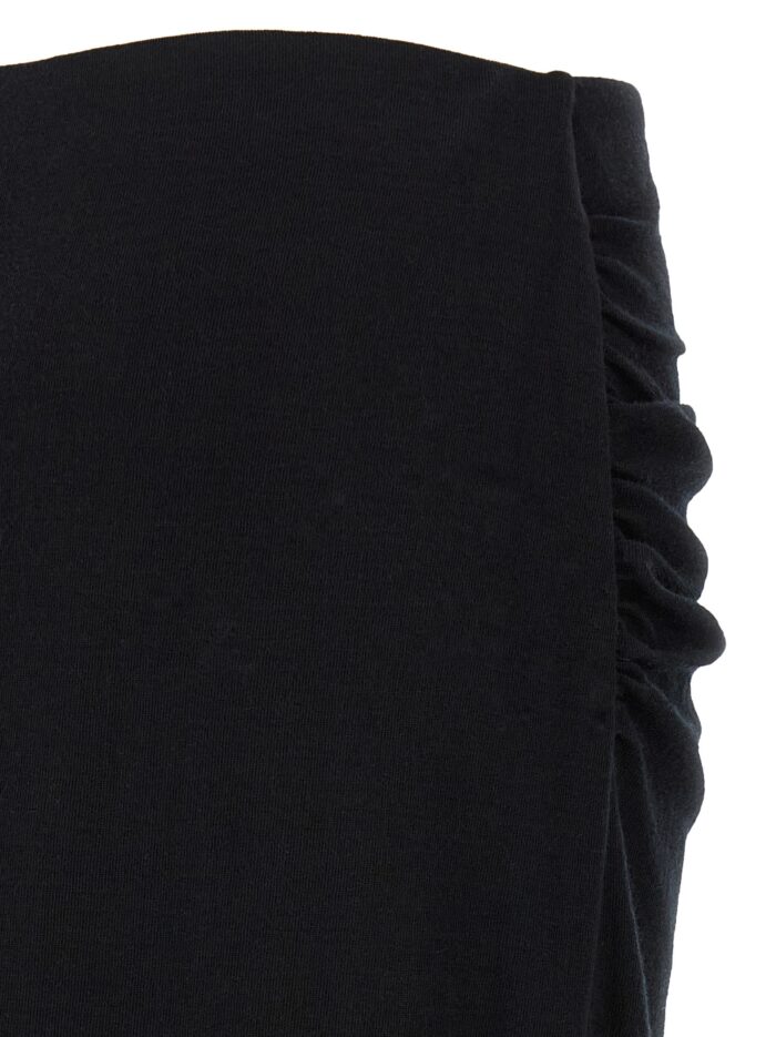 VINCE Black Waist Draped Skirt