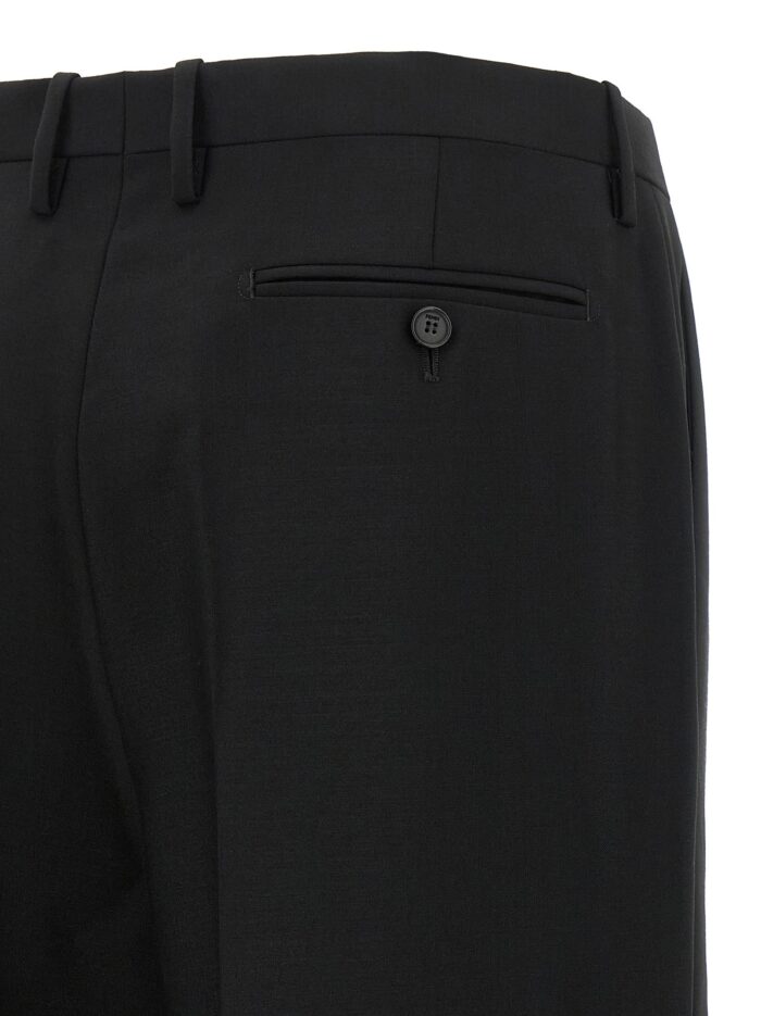 Fendi Black Wool And Mohair Pants