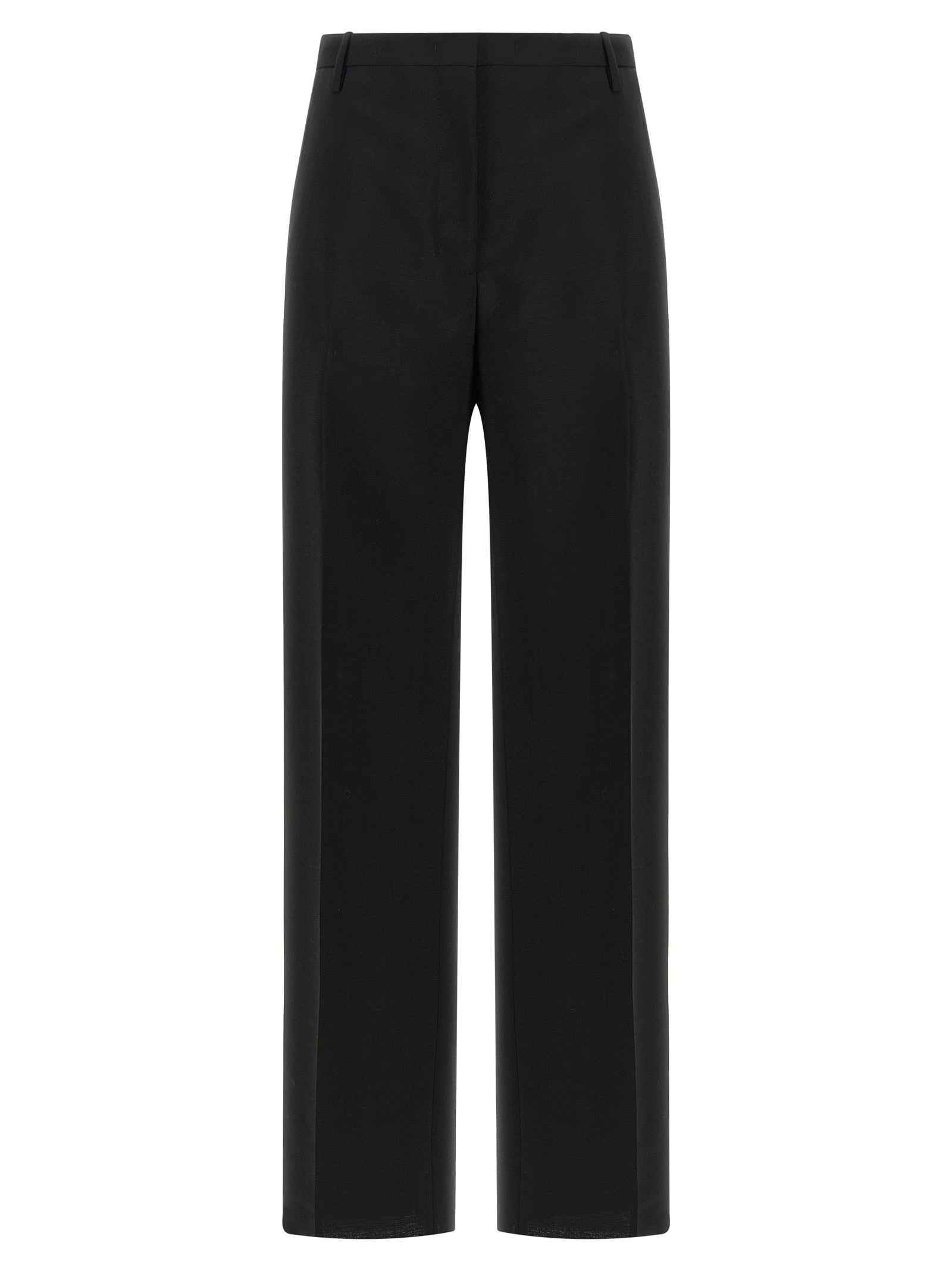 Fendi Black Wool And Mohair Pants