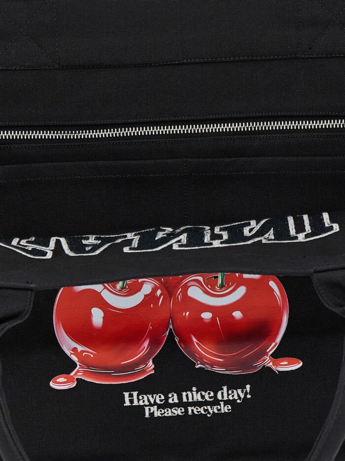 GANNI 'Black XXL Cherry Tote' Shopping Bag