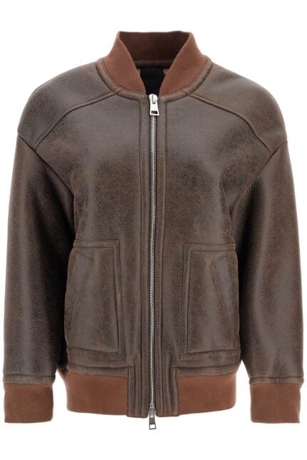 BLANCHA Shearling Bomber Jacket