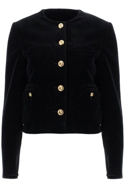 BLAZE MILANO Cotton Velvet Bolero Jacket In