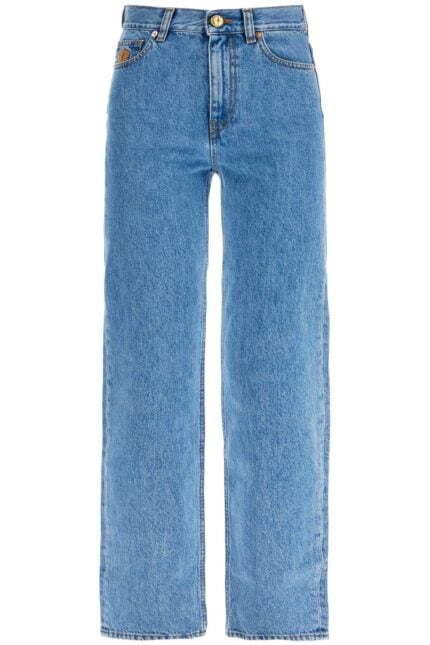 BLAZE MILANO Light Blue Cotton Jeans With Distinctive Embroidery