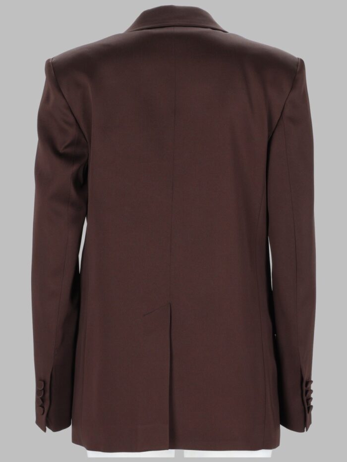MAX MARA STUDIO BLAZER DOPPIOPETTO IN ENVERS SATIN
