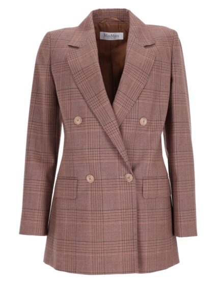 Max Mara Blazer Doppiopetto In Lana Principe Di Galles