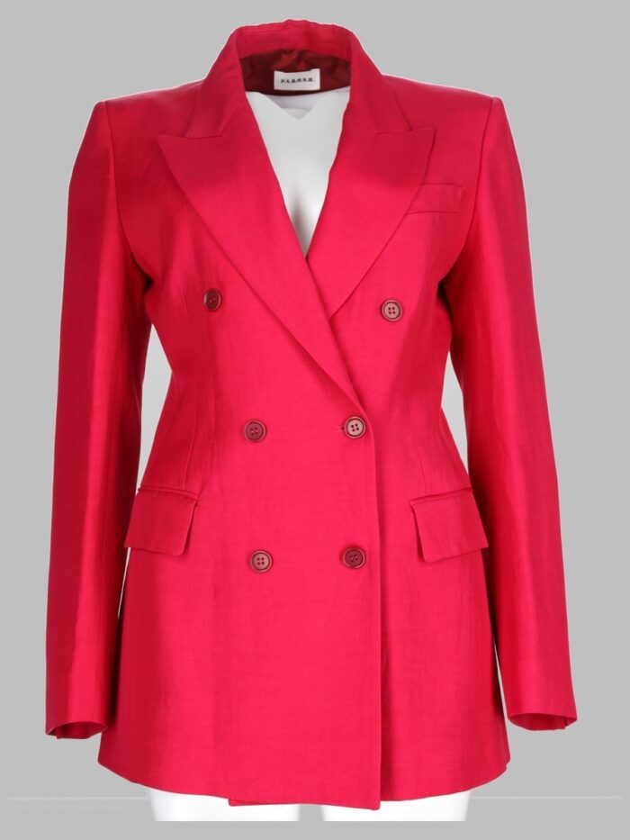p.a.r.o.s.h. blazer doppiopetto in viscosa e lino P.A.R.O.S.H. BLAZER DOPPIOPETTO IN VISCOSA E LINO