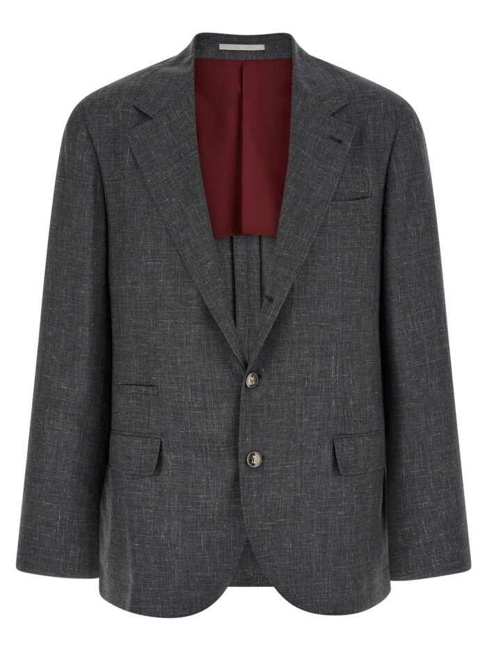 brunello cucinelli blazer flamed canvas blazer Brunello Cucinelli Blazer Flamed Canvas Blazer