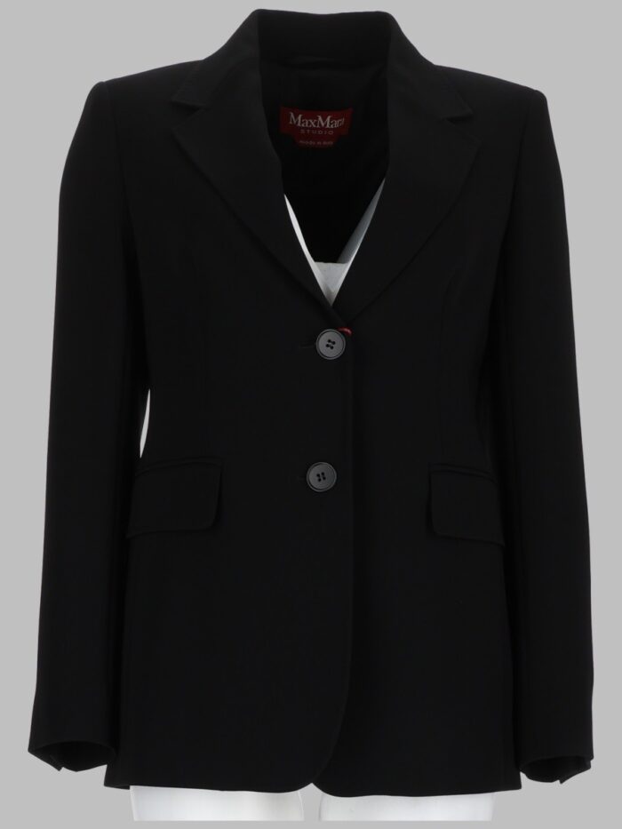 max mara studio blazer monopetto in cady MAX MARA STUDIO BLAZER MONOPETTO IN CADY